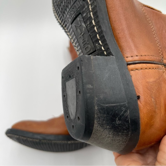 DD Tuff Mens Boots Size 8 D Brown Leather Western Steel Toe Roper Work Boots - Picture 10 of 15